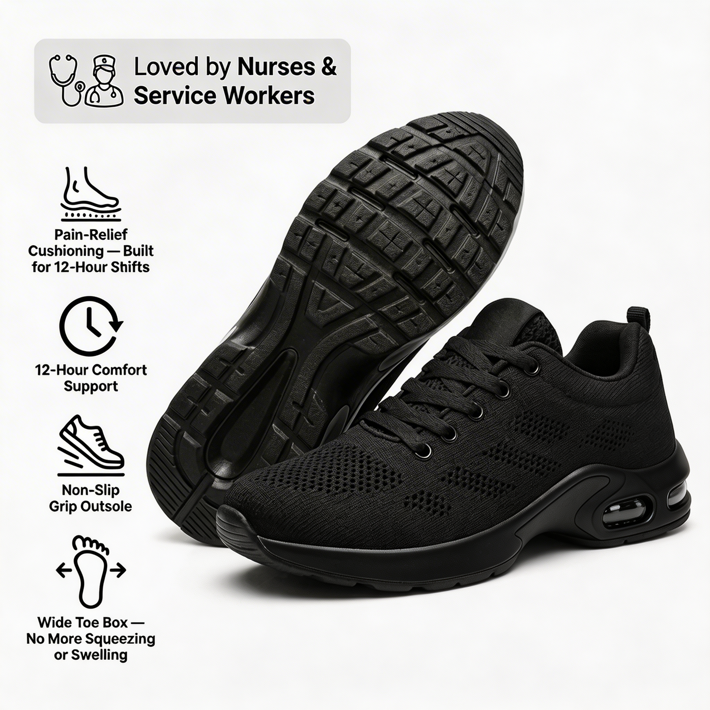 SF | Survive Your Shift: Ortho Pro Shoes for Foot, Knee, and Back Health (UNISEX)