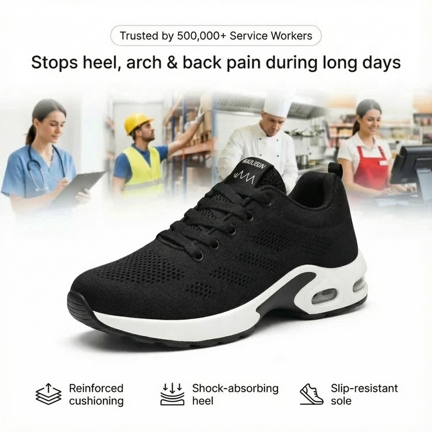 SF | Survive Your Shift: Ortho Pro Shoes for Foot, Knee, and Back Health (UNISEX)