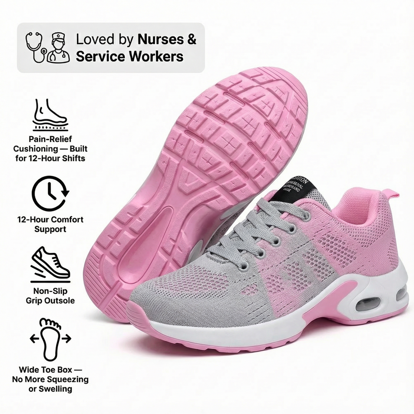 SF | Survive Your Shift: Ortho Pro Shoes for Foot, Knee, and Back Health (UNISEX)